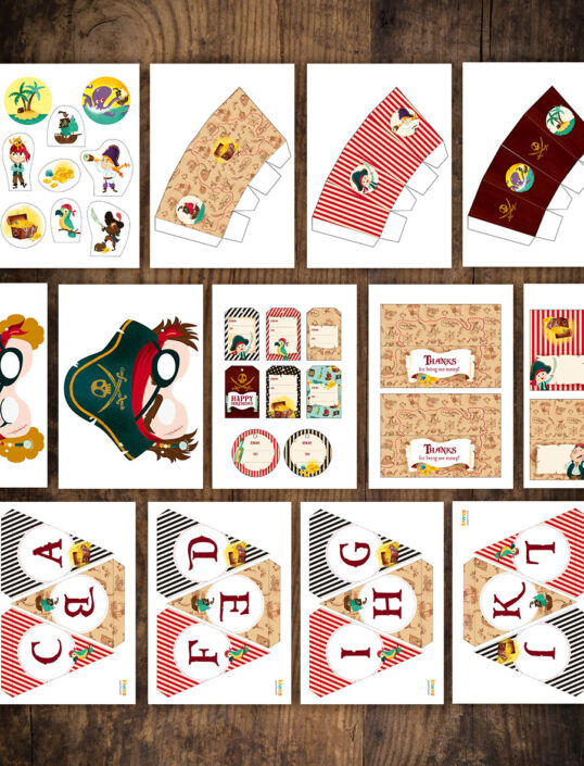 Pattern design - kit compleanno pirati