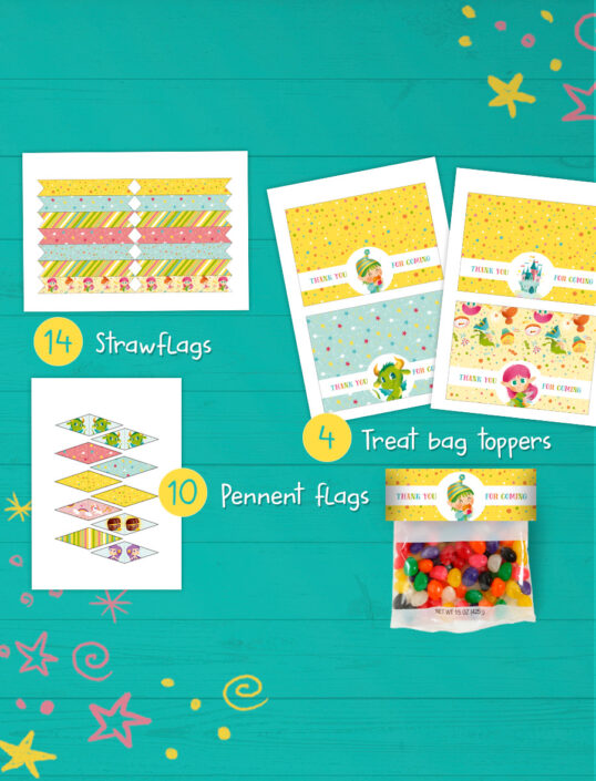 Pattern design - kit compleanno fate